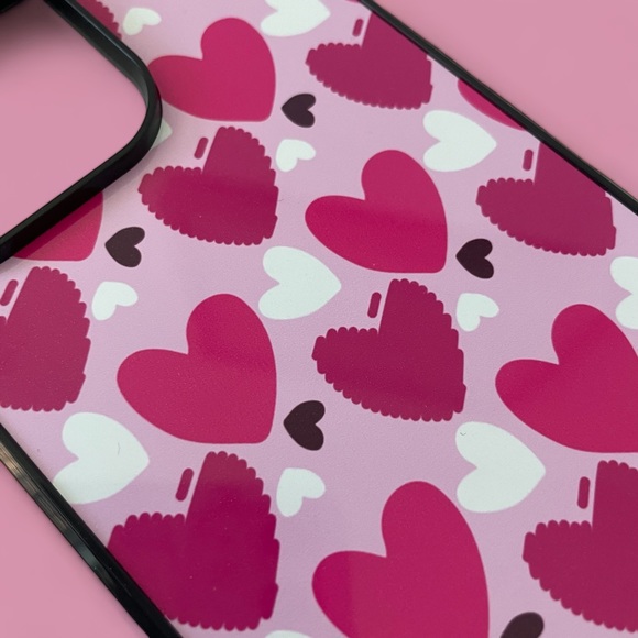 Pink Heart Design Pattern iPhone Case - Picture 2 of 2